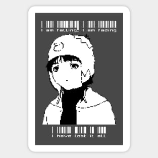 Lain - I am falling... Sticker